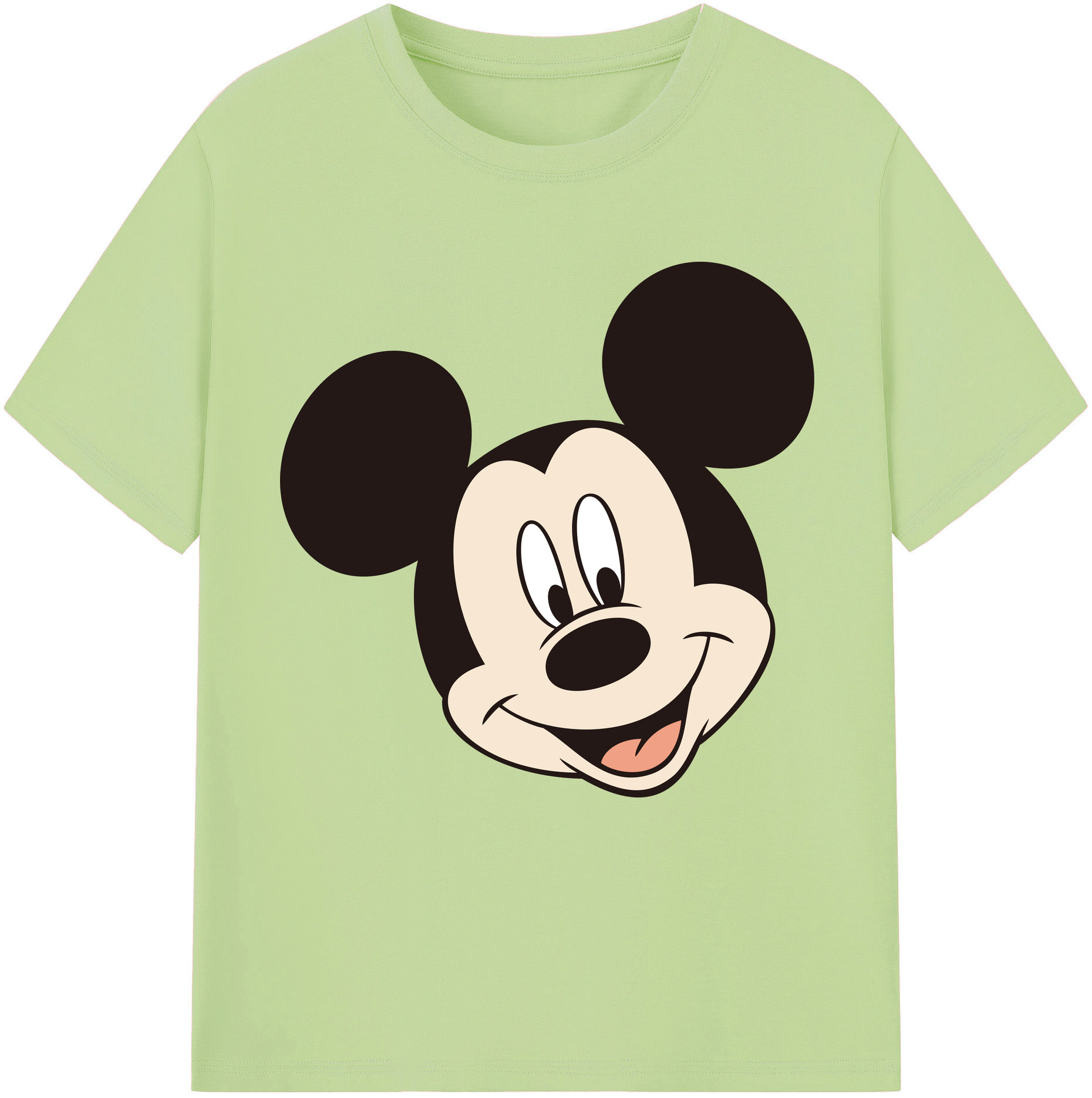 （画像用） ミッキーマウス Mickey Mouse 綿100％半袖Tシャツ（フロントプリント）